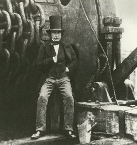 Isambard Kingdom Brunel, mérnök, a Great Eastern építése során (metszet) alkotó: English School