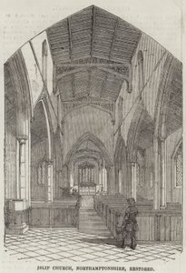 Islip templom, Northamptonshire, felújított (metszet) alkotó: English School
