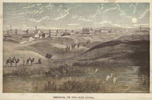 Ismailia, a Szuezi-csatornán (színes metszet) alkotó: English School