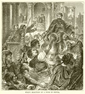 Olaszország: Dózsaválasztás Genovában alkotó: English School