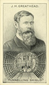 JH Greathead, alagútépítő pajzs (litográfia) alkotó: English School