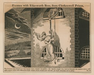 Jack Sheppard Edgeworth Bess-szel együtt megszökik a Clerkenwell börtönből alkotó: English School