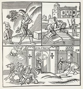 Jack és az óriások, illusztráció a Chap-books of the Eighteenth Century-ből, John Ashton, pub. 1882 alkotó: English School