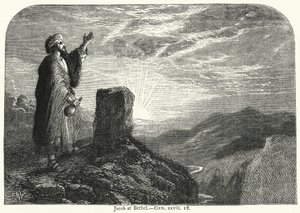 Jákób Bételben, Gen xxviii 18 (metszet) alkotó: English School