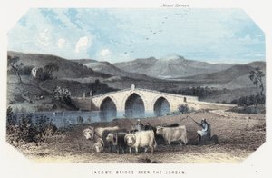 Jákob hídja a Jordánon (színes metszet) alkotó: English School