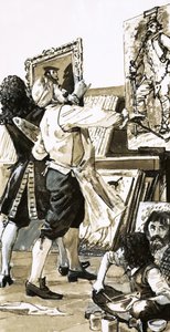 Jacobus de Wet festménye a Holyrod House-ban alkotó: English School