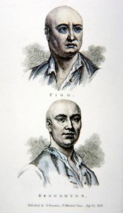 James Figg és Jack Broughton egy 1812-ben megjelent nyomtatványból (színes litó) alkotó: English School