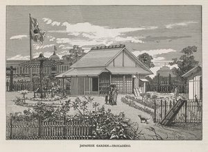 „Japán kert, Trocadero”, „The Illustrated Paris Universal Exhibition” 33. oldala alkotó: English School