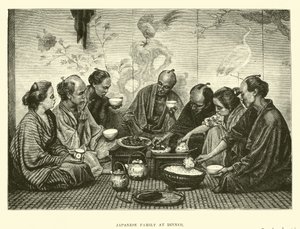 Japán család vacsoránál alkotó: English School