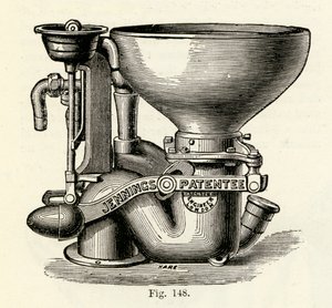 Jennings továbbfejlesztette a Bramah szelepes szekrényt, 1870 alkotó: English School