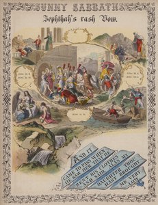 Jefte kiütéses fogadalma (színes metszet) alkotó: English School