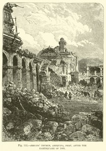 Jezsuiták temploma, Arequipa, Peru, az 1868-as földrengés után alkotó: English School