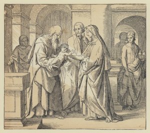 Jézust bevitték a templomba (metszet) alkotó: English School