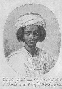 Jób, Szulejmán Diallo fia, a kötvények főpapja Foota országban, Afrika, 1750 körül (rézkarc és metszet) alkotó: English School