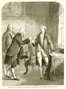 John Adams, az angol udvar első amerikai nagykövete III. György királynak nyújtotta be alkotó: English School