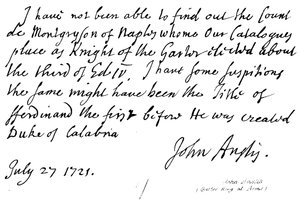 John Anstis (Garter King at Arms) alkotó: English School