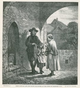 John Bunyan és vak lánya a bedfordi börtön ajtajában alkotó: English School