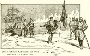 John Cabot leszállás Labrador partjainál alkotó: English School