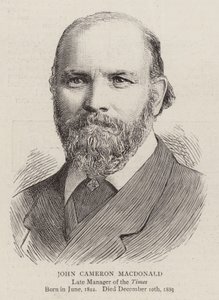 John Cameron Macdonald (metszet) alkotó: English School