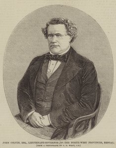 John Colvin, Esquire, bengáli északnyugati tartományok kormányzóhelyettese (metszet) alkotó: English School