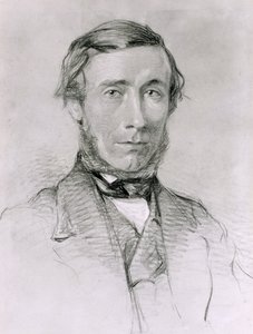 John Tyndall (1820-93) (faszén fehérrel megnövelve a papíron) alkotó: English School