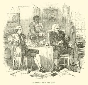 Johnson és macskája (metszet) alkotó: English School