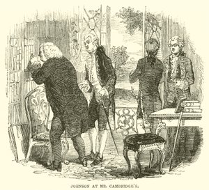 Johnson a Mr Cambridge-nél (metszet) alkotó: English School