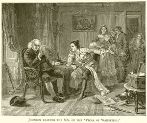 Johnson Wakefield helytartójának asszonyát olvassa alkotó: English School