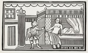Joseph és szeretője, illusztráció a Chap-books of the Eighteenth Century-ből, John Ashton, pub. 1882 alkotó: English School
