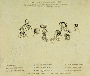 Kulcstányér a királyi család portréjához az Osborne House-ban, 1857 (lásd: 190050) alkotó: English School