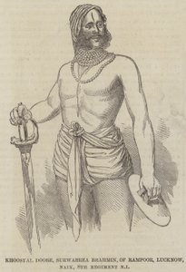 Khushal Dubey, Survarara Brahmin, Rampur, Lukno, Nayak, 6. ezred bennszülött gyalogsága (inviring) alkotó: English School