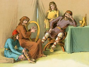 Alfréd király Guthrum sátrában alkotó: English School