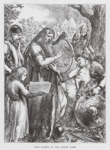 Alfréd király a dán táborban (metszet) alkotó: English School