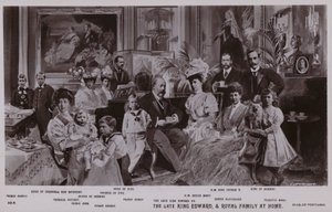 VII. Edward király és családja (litho) alkotó: English School