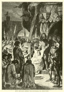 Edward király elrendeli a Burgess-ek kivégzését alkotó: English School