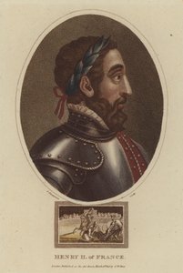 Henrik francia király (színes metszet) alkotó: English School