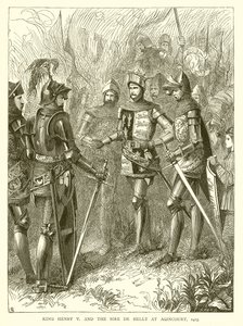 V. Henrik király és a Sire de Helly Agincourtban, 1415