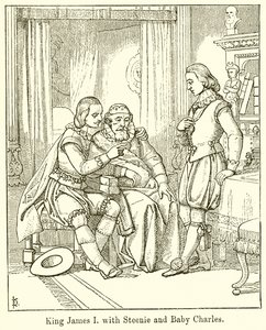 I. Jakab király Steenie-vel és Charles babával alkotó: English School