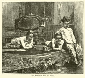Theebaw király és feleségei alkotó: English School