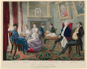 IV. Vilmos király otthon a családjával alkotó: English School