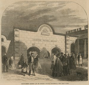 Kings Cross Market, amelyet 1868. augusztus 8-án, szombaton nyitnak meg alkotó: English School