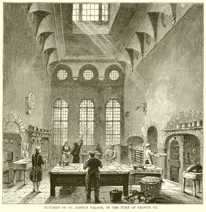 A Szent Jakab-palota konyhája, György korában III alkotó: English School