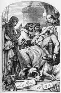 La Vie et la Mort du roi Jean (János király élete és halála) - (John Lackland) Illusztráció a „William Shakespeare munkái befejeződnek” című könyvében, 1866 – E kiadás illusztrációi és általános formája Cassell illusztrált Shakespeare-jétől kölcsönzött, ko alkotó: English School
