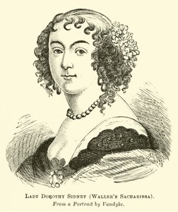 Lady Dorothy Sidney, Wallers Sacharissa alkotó: English School