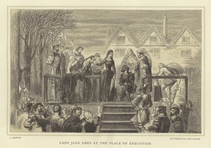Lady Jane Gray a kivégzés helyén alkotó: English School