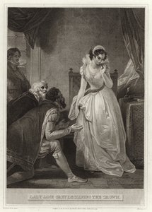 Lady Jane Gray visszautasítja a koronát alkotó: English School