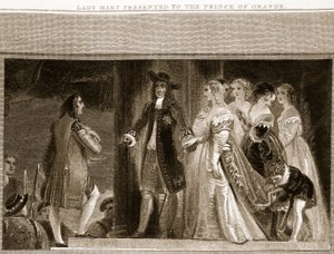 Lady Mary Orange hercegének ajándékozta, David Humes illusztrációja Anglia története, kocsma. R. Bowyer, London, 1812 alkotó: English School
