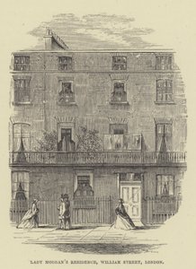 Lady Morgan rezidenciája, William Street, London (metszet) alkotó: English School