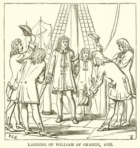 Orániai Vilmos partraszállása, 1688 alkotó: English School