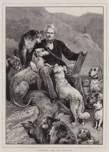 Landseer és barátai (metszet) alkotó: English School